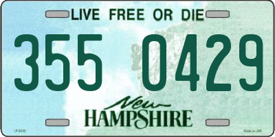 NH license plate 3550429