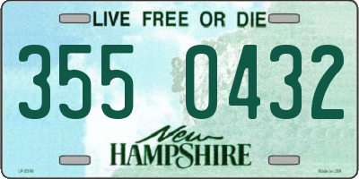 NH license plate 3550432