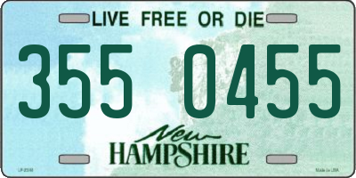 NH license plate 3550455