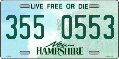 NH license plate 3550553