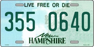 NH license plate 3550640