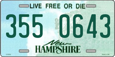 NH license plate 3550643