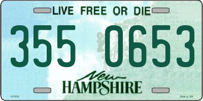 NH license plate 3550653