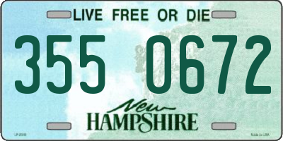 NH license plate 3550672
