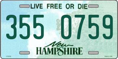 NH license plate 3550759