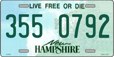 NH license plate 3550792