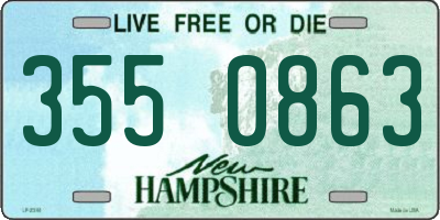 NH license plate 3550863
