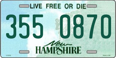 NH license plate 3550870