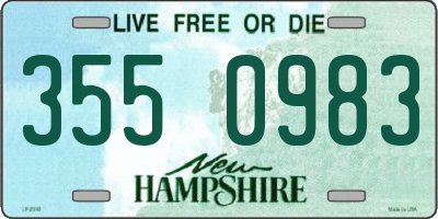 NH license plate 3550983