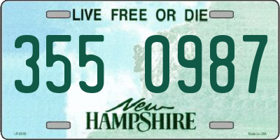 NH license plate 3550987