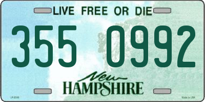 NH license plate 3550992