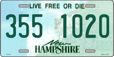 NH license plate 3551020
