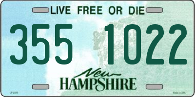 NH license plate 3551022