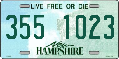 NH license plate 3551023