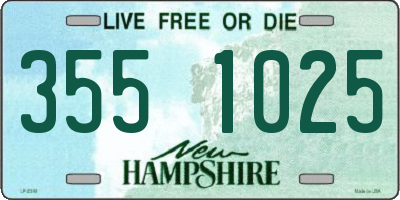 NH license plate 3551025
