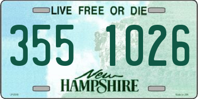 NH license plate 3551026