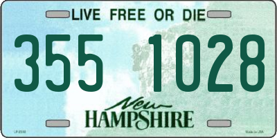 NH license plate 3551028