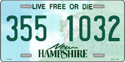 NH license plate 3551032