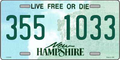 NH license plate 3551033