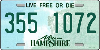 NH license plate 3551072