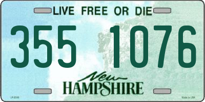 NH license plate 3551076