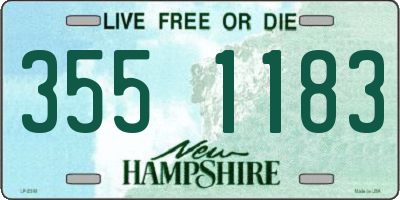 NH license plate 3551183