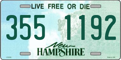 NH license plate 3551192