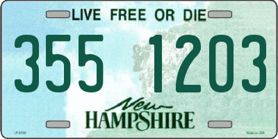 NH license plate 3551203