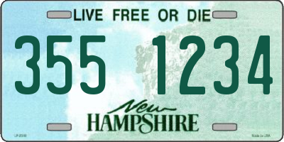 NH license plate 3551234