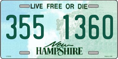 NH license plate 3551360