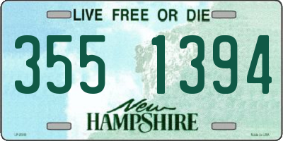 NH license plate 3551394