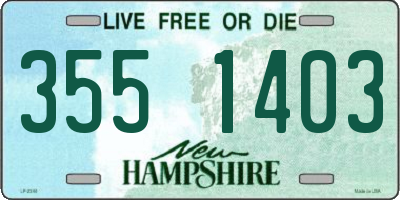 NH license plate 3551403