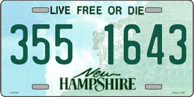 NH license plate 3551643