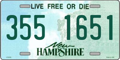 NH license plate 3551651