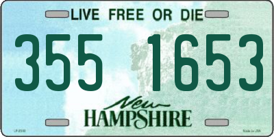 NH license plate 3551653