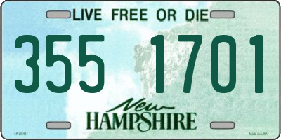 NH license plate 3551701