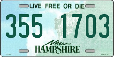 NH license plate 3551703