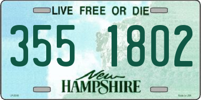 NH license plate 3551802