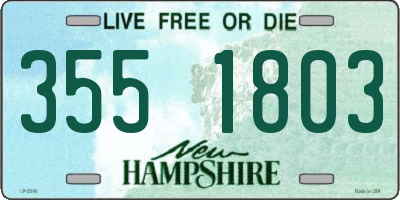 NH license plate 3551803