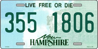 NH license plate 3551806