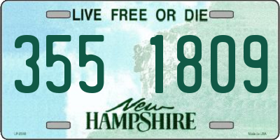 NH license plate 3551809