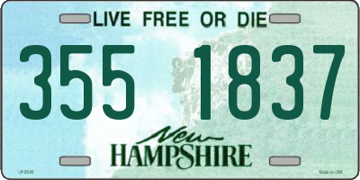 NH license plate 3551837