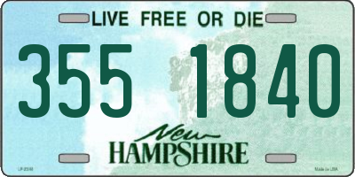 NH license plate 3551840
