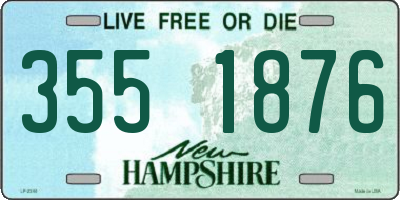 NH license plate 3551876