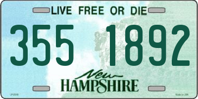 NH license plate 3551892