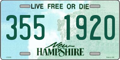 NH license plate 3551920