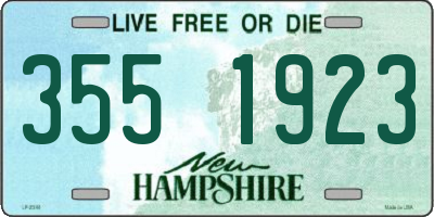 NH license plate 3551923