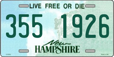 NH license plate 3551926
