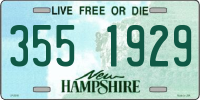 NH license plate 3551929
