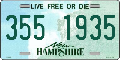 NH license plate 3551935